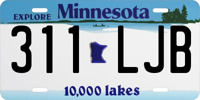 MN license plate 311LJB