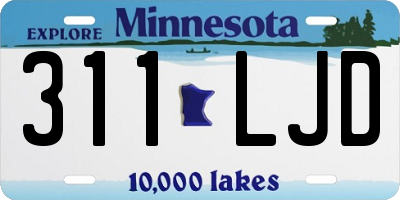 MN license plate 311LJD