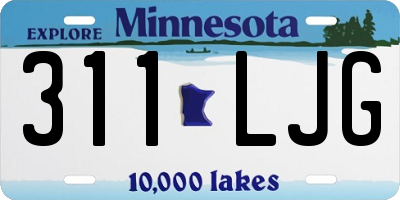 MN license plate 311LJG