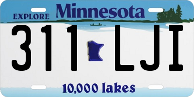 MN license plate 311LJI