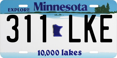 MN license plate 311LKE