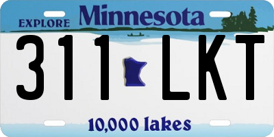 MN license plate 311LKT