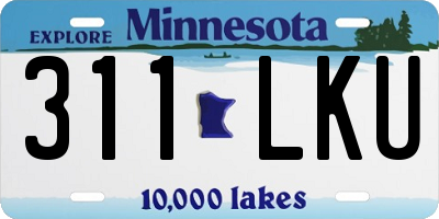 MN license plate 311LKU