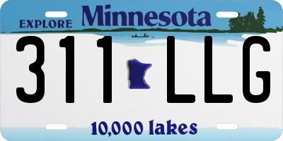 MN license plate 311LLG