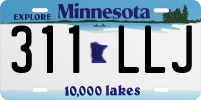 MN license plate 311LLJ