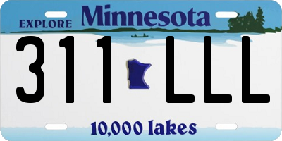 MN license plate 311LLL