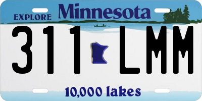 MN license plate 311LMM