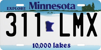 MN license plate 311LMX