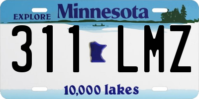 MN license plate 311LMZ