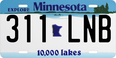 MN license plate 311LNB