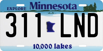 MN license plate 311LND