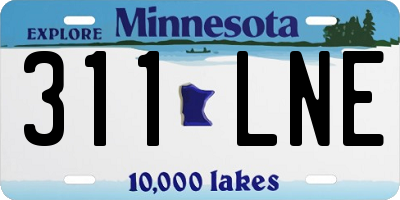 MN license plate 311LNE