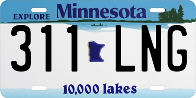 MN license plate 311LNG