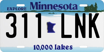 MN license plate 311LNK