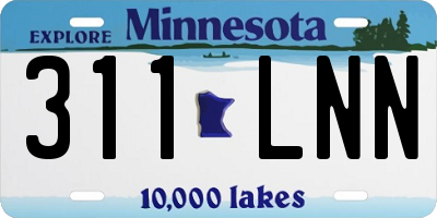 MN license plate 311LNN