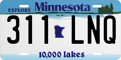 MN license plate 311LNQ