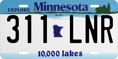 MN license plate 311LNR