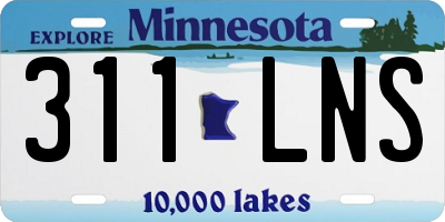 MN license plate 311LNS