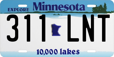 MN license plate 311LNT