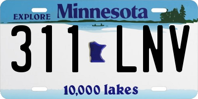 MN license plate 311LNV