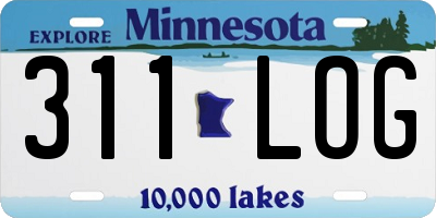 MN license plate 311LOG