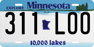 MN license plate 311LOO