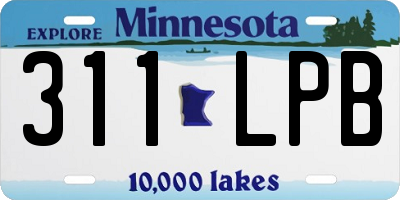 MN license plate 311LPB