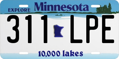 MN license plate 311LPE
