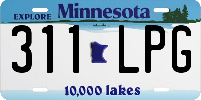MN license plate 311LPG