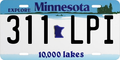MN license plate 311LPI