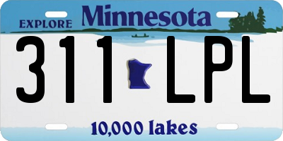 MN license plate 311LPL
