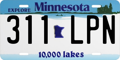 MN license plate 311LPN