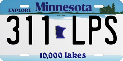MN license plate 311LPS