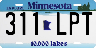 MN license plate 311LPT