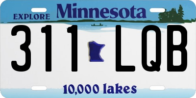 MN license plate 311LQB