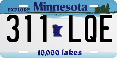 MN license plate 311LQE