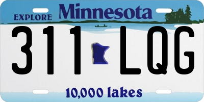 MN license plate 311LQG
