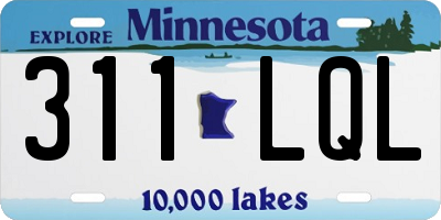 MN license plate 311LQL