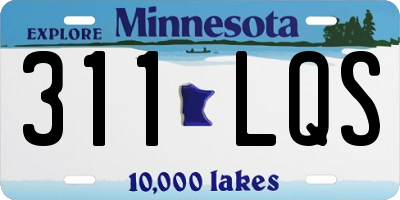 MN license plate 311LQS