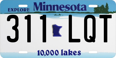 MN license plate 311LQT