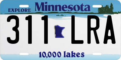 MN license plate 311LRA