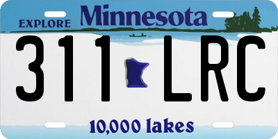 MN license plate 311LRC
