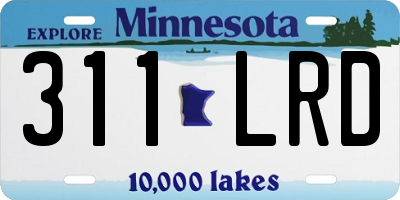 MN license plate 311LRD