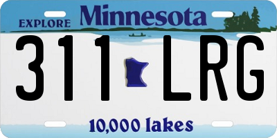 MN license plate 311LRG