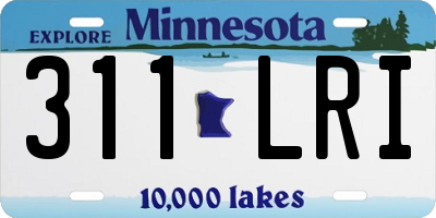 MN license plate 311LRI