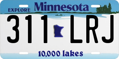 MN license plate 311LRJ