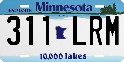 MN license plate 311LRM