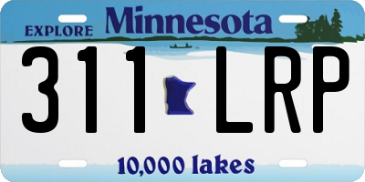 MN license plate 311LRP