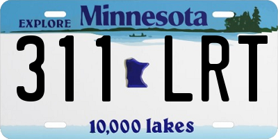 MN license plate 311LRT