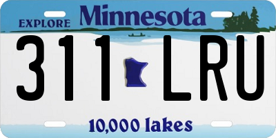 MN license plate 311LRU
